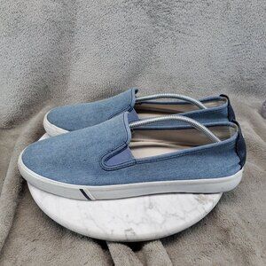 Johnnie O Shoes Mens Size 11.5 Blue Textile Slip On Stealth Sneaker *Read*